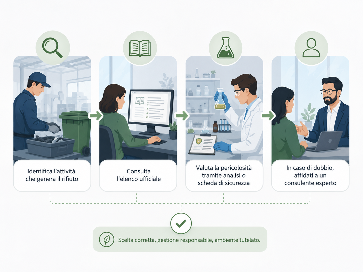 Indificare il coerretto rifiuto e assegnare il codice EER idoneo